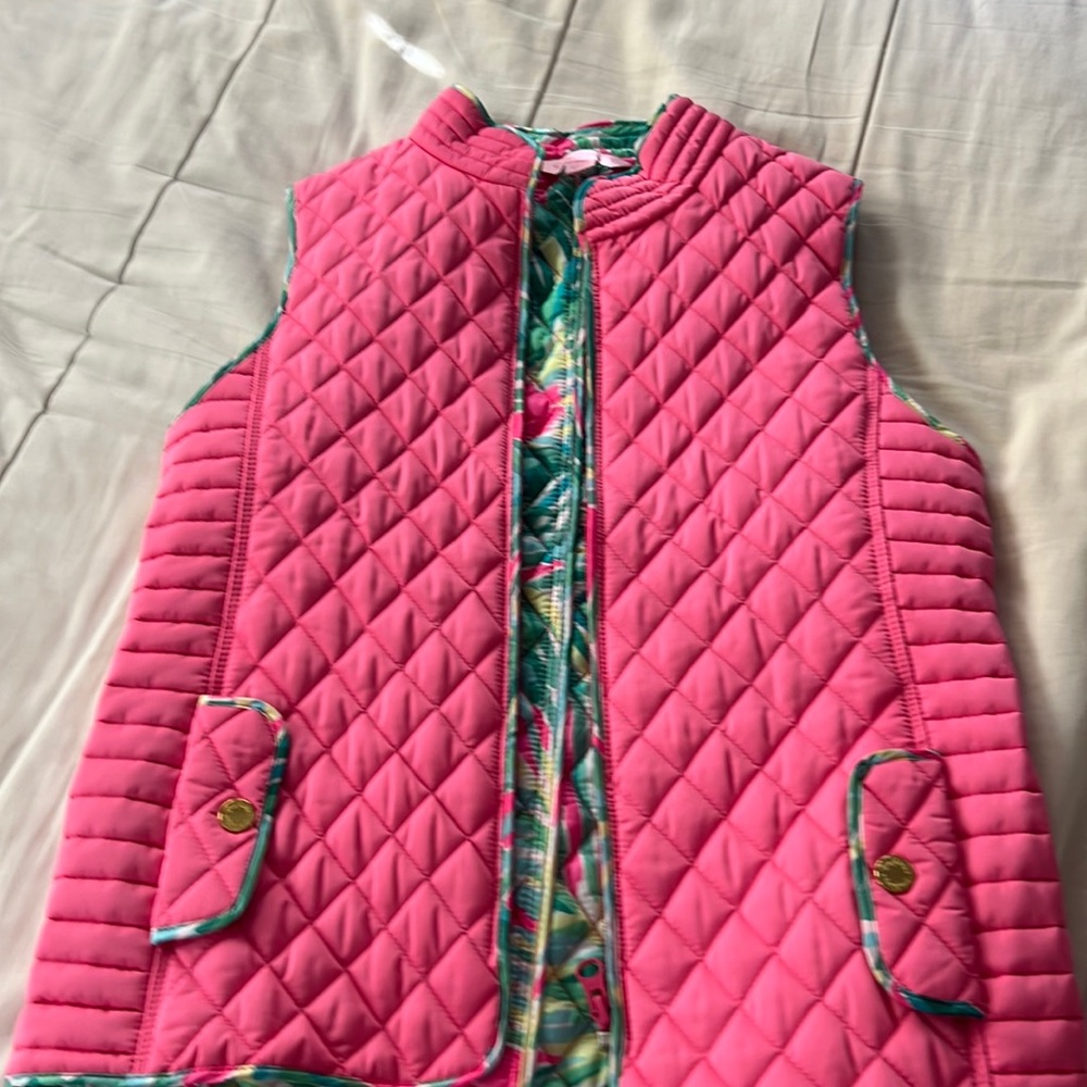 Lilly Pulitzer Girls XL Pink Vest, worn once